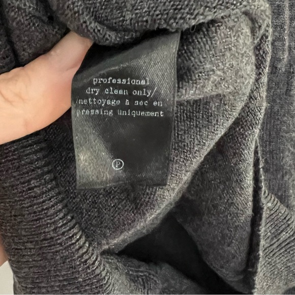 Rag & Bone Charcoal Grey Wool Crew Neck Sweater - Size M - Picture 7 of 7